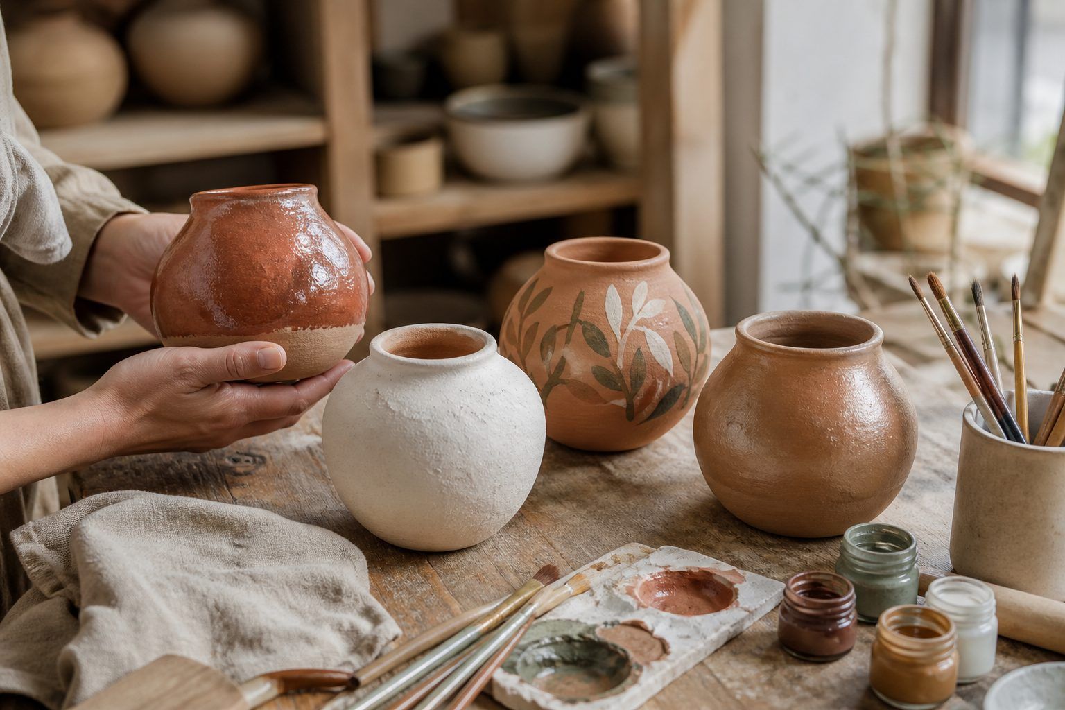 Émail, engobe, peinture et vernis : quelle finition sans four ?