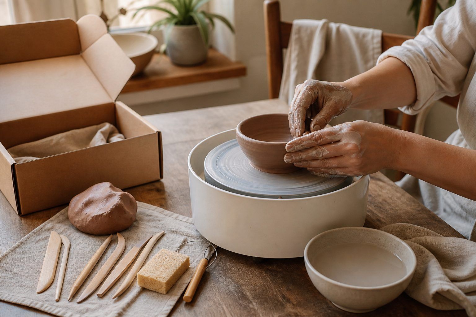 Démarrage : réaliser votre première pièce avec un kit poterie