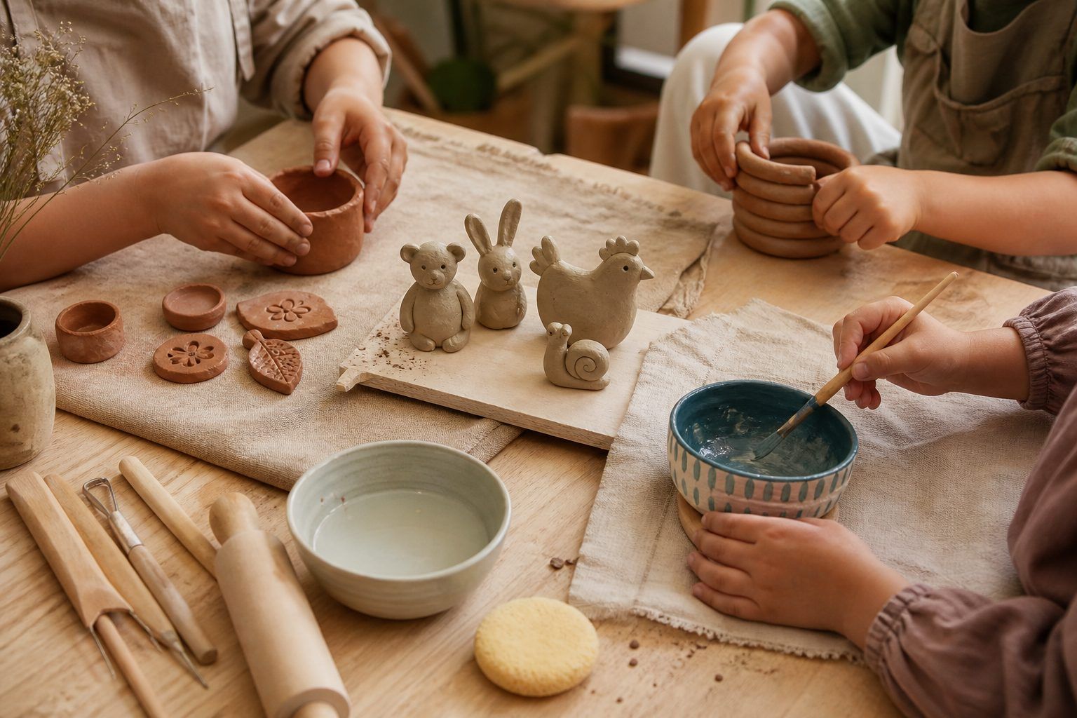 Des idées de poterie adaptées à l'âge et au niveau de l'enfant