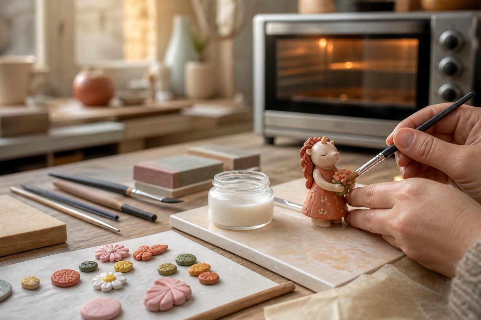 Cuisson, séchage et finitions : réussir une création en pâte Fimo