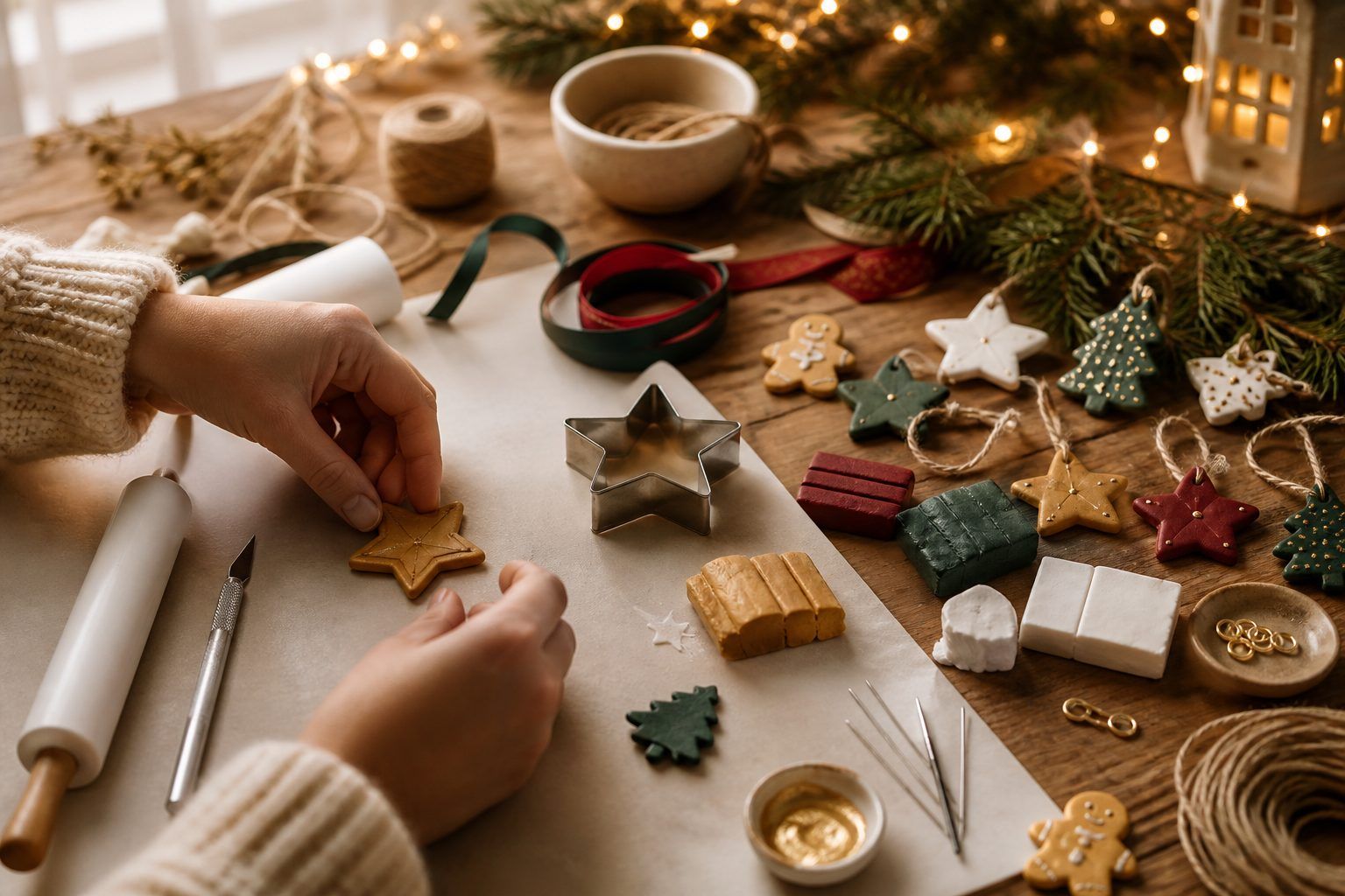 Fournitures à prévoir pour des décorations de Noël en pâte Fimo