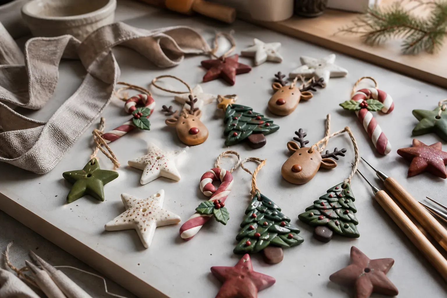 La pâte Fimo de Noël inspire des décorations faciles à offrir