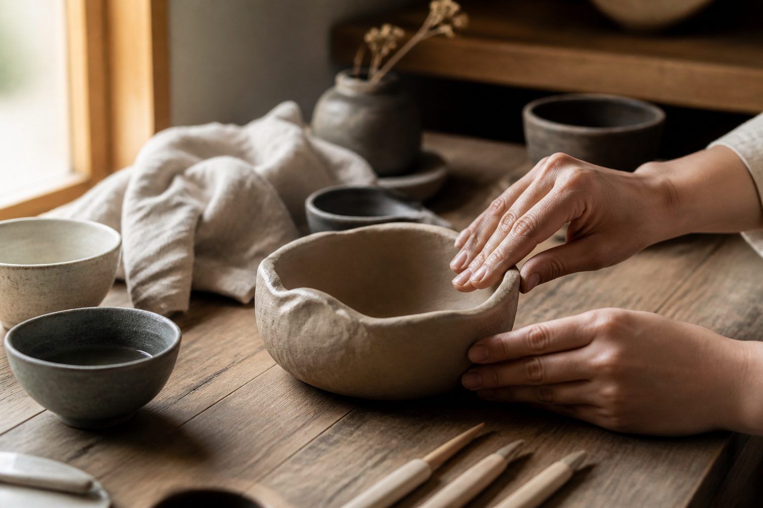 Créer une poterie d'inspiration japonaise sans four