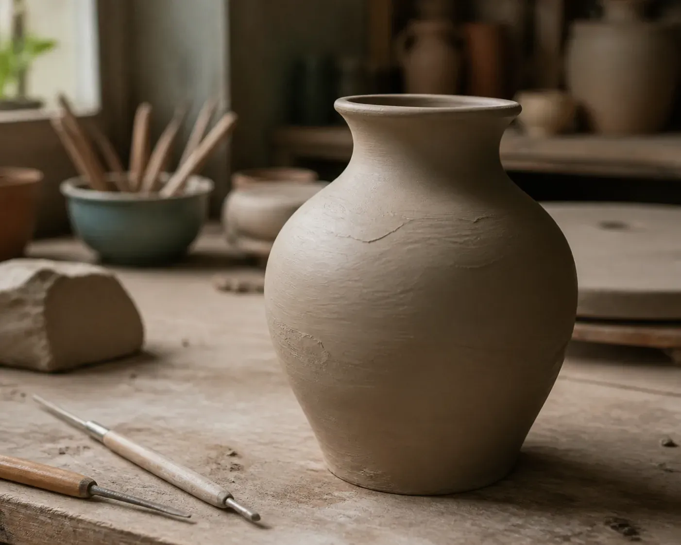 Les vases d’argile racontent la grâce et la matière